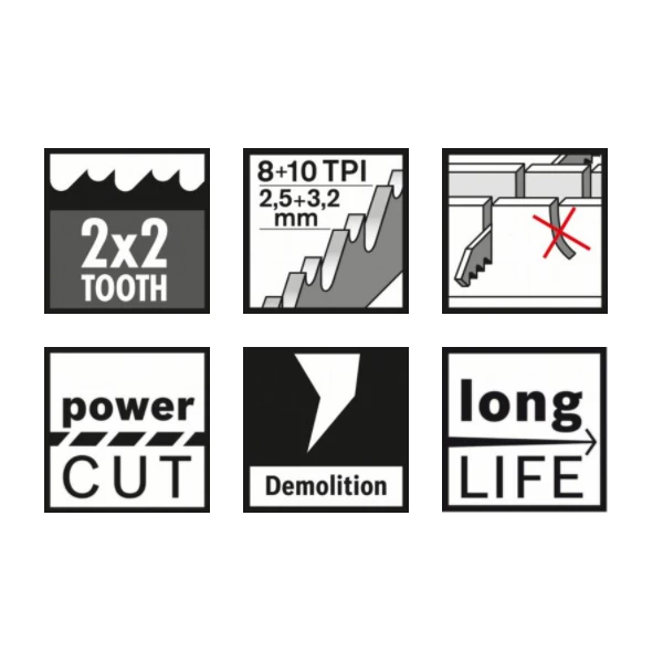 Lame De Scie Sabre Pour Le Métal Lame Scie Sabre Bosch S 1120 CF Heavy For Metal 150x25x1,1mm Lot De 5 3 Lame De Scie Sabre Pour Le Métal Lame Scie Sabre Bosch S 1120 CF Heavy For Metal 150x25x1,1mm Lot De 5 – Image 3