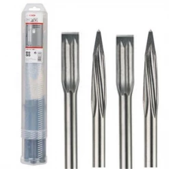 Foret Béton Et Burin Sds Max Burin Béton SDS Max Bosch 2 Burins Pointus 2 Burins Plats RTec 4 Burins -Outil de coupe Soldes Magasin 28139901 281399 1