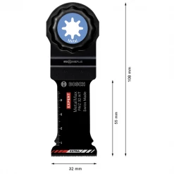 Lame Pour Outils Multifonction Lame Acier Et Inox - Expert MetalMax PAIZ 32 AIT Bosch - 32 X 50 Mm -Outil de coupe Soldes Magasin 3 121