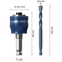 Bosch Adaptateur Et Foret De Centrage Adaptateur Expert Power Change Plus Avec Foret -Outil de coupe Soldes Magasin 3 142