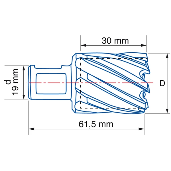 Fraise à Carotter HSS 4070 Pour Perceuse Magnétique - Izar - Diamètre 22 Mm - Longueur 30 Mm 2 Fraise à Carotter HSS 4070 Pour Perceuse Magnétique - Izar - Diamètre 22 Mm - Longueur 30 Mm – Image 2