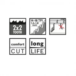 Lame De Scie Sabre Pour Le Métal Lame De Scie Sabre Bosch S 1126 BEF 225 X 25 X 1,1 Mm Lot De 5 -Outil de coupe Soldes Magasin 3963