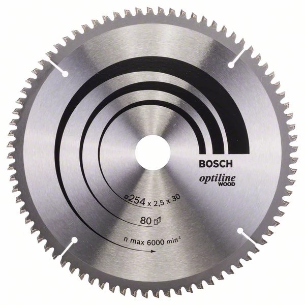 Lame De Scie Circulaire Bois ø 250 Mm Lame Scie Circulaire Bosch Optiline Wood ⌀ 254 Mm Alésage 30 Mm 80 Dents 2 Lame De Scie Circulaire Bois ø 250 Mm Lame Scie Circulaire Bosch Optiline Wood ⌀ 254 Mm Alésage 30 Mm 80 Dents – Image 2