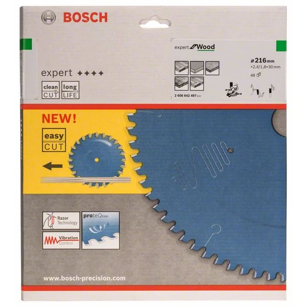 Lame De Scie Circulaire Bois ø 216 Mm Lame Scie Circulaire Bois Bosch Expert For Wood 216x30x2,4 Mm 48 Dents 3 Lame De Scie Circulaire Bois ø 216 Mm Lame Scie Circulaire Bois Bosch Expert For Wood 216x30x2,4 Mm 48 Dents – Image 3