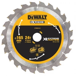 Lame De Scie Circulaire Bois ø 165 Mm Lame De Scie Circulaire Bois Dewalt DT99560-QZ Ø 165 Mm X 20 Mm 24 Dents