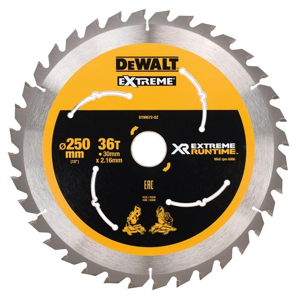 Lame De Scie Circulaire Bois ø 190 Mm Lame De Scie Circulaire Dewalt DT99572-QZ Ø 250 Mm X 30 Mm 36 Dents 2 Lame De Scie Circulaire Bois ø 190 Mm Lame De Scie Circulaire Dewalt DT99572-QZ Ø 250 Mm X 30 Mm 36 Dents – Image 2