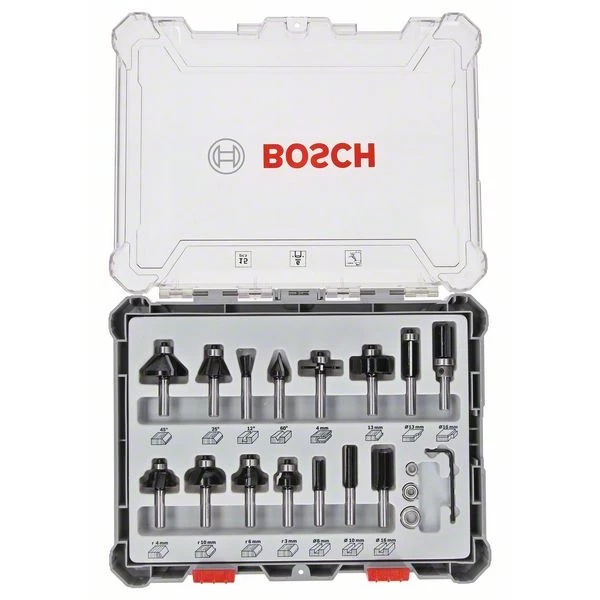 Coffret De Fraise Et Mèche Pour Défonceuse Fraise Mixte Bosch Queue De 6 Mm En Coffret De Démarrage De 15 Outils 2 Coffret De Fraise Et Mèche Pour Défonceuse Fraise Mixte Bosch Queue De 6 Mm En Coffret De Démarrage De 15 Outils – Image 2