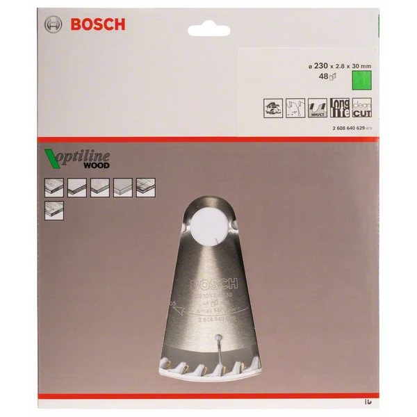 Lame De Scie Circulaire Bois Diamètre 230 Mm Lame Scie Circulaire Bosch Optiline Wood ⌀ 230 Mm Alésage 30 Mm 48 Dents 2 Lame De Scie Circulaire Bois Diamètre 230 Mm Lame Scie Circulaire Bosch Optiline Wood ⌀ 230 Mm Alésage 30 Mm 48 Dents – Image 2