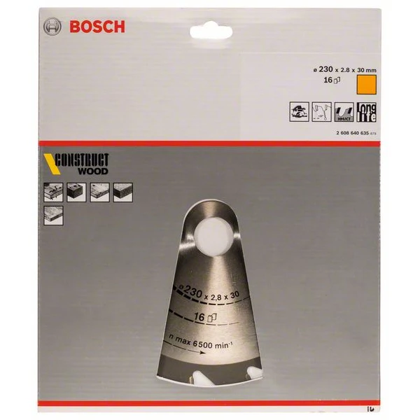 Lame De Scie Circulaire Bois Diamètre 230 Mm Lame Scie Circulaire Bois Bosch Construct Wood 230 Mm X 30 Mm 16 Dents 2 Lame De Scie Circulaire Bois Diamètre 230 Mm Lame Scie Circulaire Bois Bosch Construct Wood 230 Mm X 30 Mm 16 Dents – Image 2