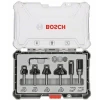 Coffret De Fraise Et Mèche Pour Défonceuse Fraise à Araser Et De Bordage Bosch Queue De 6 Mm En Coffret De 6