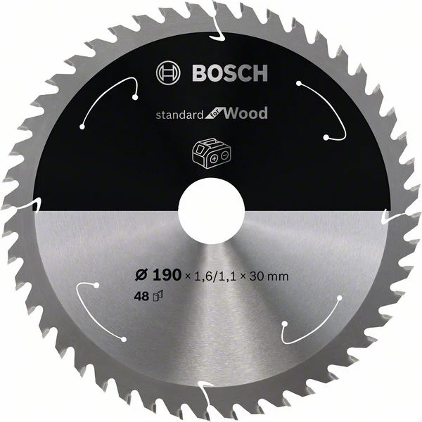 Lame De Scie Circulaire Bois ø 190 Mm Lame De Scie Circulaire Bosch Standard For Wood 190x30x1,6 Mm 48 Dents 5 Lame De Scie Circulaire Bois ø 190 Mm Lame De Scie Circulaire Bosch Standard For Wood 190x30x1,6 Mm 48 Dents – Image 5