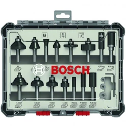 Coffret De Fraise Et Mèche Pour Défonceuse Fraise Mixte Bosch Queue De 8 Mm En Coffret De Démarrage De 15 Outils