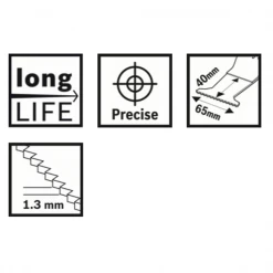 Lame Pour Outils Multifonction Lame Plongeante Bosch AII 65 APB Largeur 65 Mm Longueur 40 Mm Lot De 5 -Outil de coupe Soldes Magasin 907