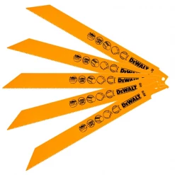 Lame De Scie Sabre Pour Le MĂ©tal Lame De Scie Sabre Métal Dewalt DT2361-QZ Bi-métal 152 Mm - Lot De 5