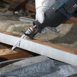 Lame De Scie Sabre Matériaux Isolants Et Matériaux Lame Scie Sabre Bois Métal Bosch S1210VF Wood And Metal 300x22x1,6mm X5 -Outil de coupe Soldes Magasin bois metal 2