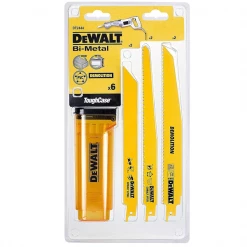Lame De Scie Sabre Bois Et Métal Lame De Scie Sabre Dewalt DT2444L-QZ Bi-métal En Coffret De 6 Lames