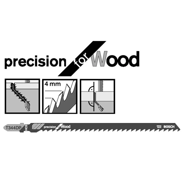 Lame De Scie Sauteuse Pour Le Bois Lame De Scie Sauteuse Pour Bois T 344 DP Jeu De 5 Lames : Bosch 2608633A36 2 Lame De Scie Sauteuse Pour Le Bois Lame De Scie Sauteuse Pour Bois T 344 DP Jeu De 5 Lames : Bosch 2608633A36 – Image 2