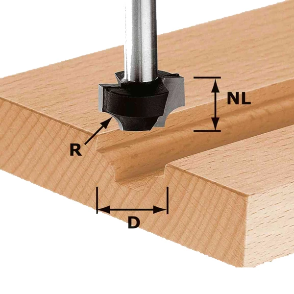 Fraise Et Disque Pour Affleureuse Fraise Quart De Rond Festool HW S8 D23/R6 Moulures Queue 8 Mm Rayon 6 Mm 2 Fraise Et Disque Pour Affleureuse Fraise Quart De Rond Festool HW S8 D23/R6 Moulures Queue 8 Mm Rayon 6 Mm – Image 2