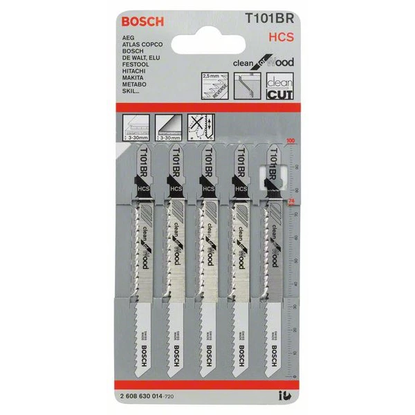 Lame De Scie Sauteuse Pour Le Bois Jeu De 5 Lames De Scie Sauteuse Pour Bois T 101 BR : Bosch 2608630014 2 Lame De Scie Sauteuse Pour Le Bois Jeu De 5 Lames De Scie Sauteuse Pour Bois T 101 BR : Bosch 2608630014 – Image 2