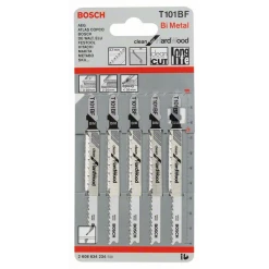 Lame De Scie Sauteuse Pour Le Bois Lame Scie Sauteuse Bois Dur T 101 BF Jeu De 5 Lames : Bosch 2608634234