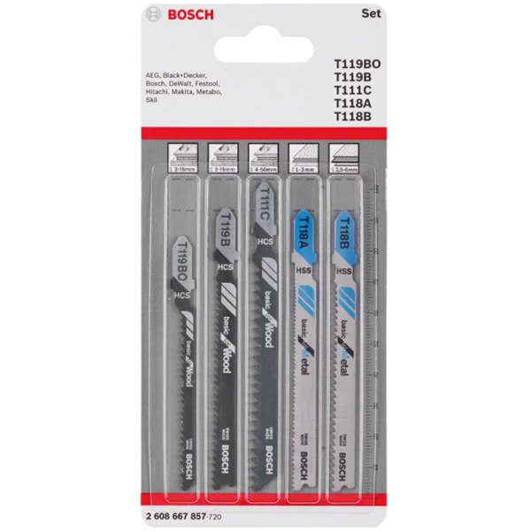 Assortiment De Lame De Scie Sauteuse Lame De Scie Sauteuse Bosch Basic For Wood And Metal Set De 5 2 Assortiment De Lame De Scie Sauteuse Lame De Scie Sauteuse Bosch Basic For Wood And Metal Set De 5 – Image 2