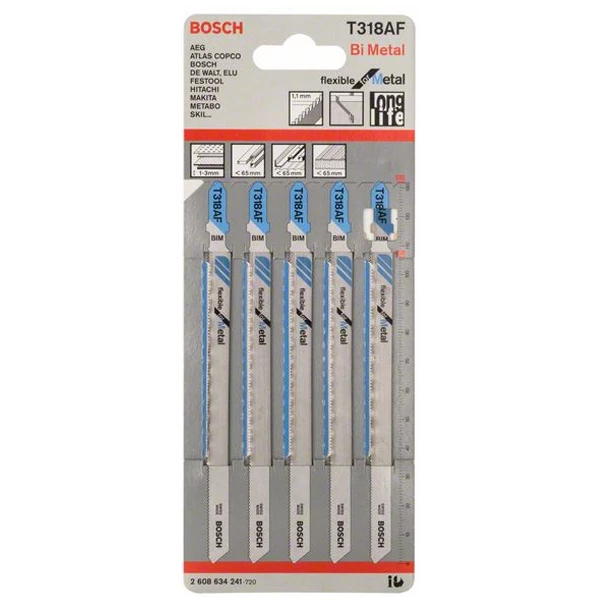 Lame De Scie Sauteuse Pour Le Métal Lame De Scie Sauteuse T 318 AF Bosch Pour Métal 2608634241 2 Lame De Scie Sauteuse Pour Le Métal Lame De Scie Sauteuse T 318 AF Bosch Pour Métal 2608634241 – Image 2