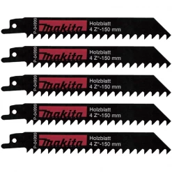 Lame De Scie Sabre Pour Le Bois Lame Scie Récipro Bois Humide Plâtre HCS Makita 4 Dents 150 Mm Lot De 5