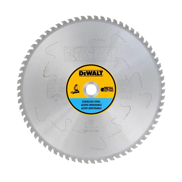 Lame De Scie Circulaire Métal ø 315 Mm Et Plus Lame De Scie Circulaire Stationnaire 355x25.4mm 70 Dents MTCG/acier Inoxydable - Dewalt 1 Lame De Scie Circulaire Métal ø 315 Mm Et Plus Lame De Scie Circulaire Stationnaire 355x25.4mm 70 Dents MTCG/acier Inoxydable - Dewalt