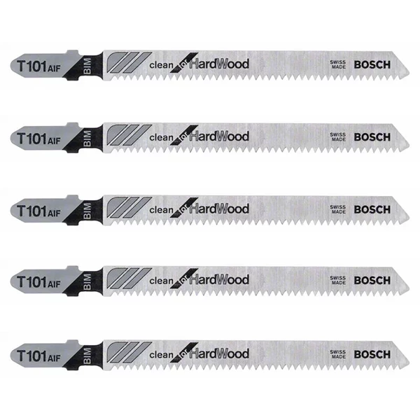 Lame De Scie Sauteuse Pour Le Bois Lame Scie Sauteuse Bosch T 101 AIF Clean For Hard Wood Jeu De 5 Lames 1 Lame De Scie Sauteuse Pour Le Bois Lame Scie Sauteuse Bosch T 101 AIF Clean For Hard Wood Jeu De 5 Lames