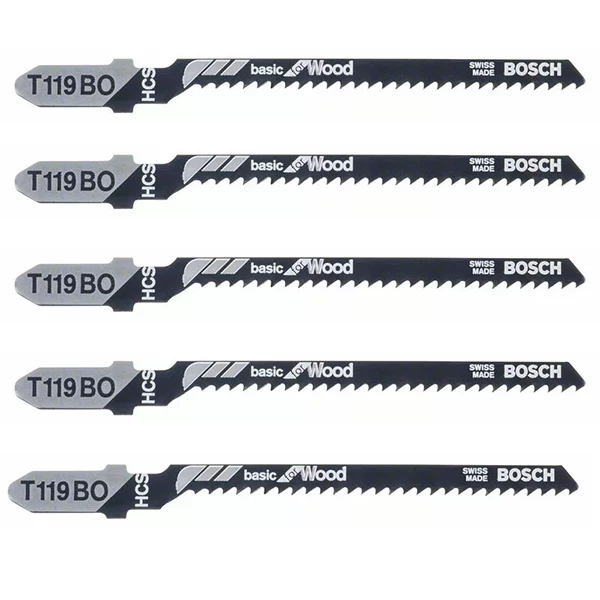 Lame De Scie Sauteuse Pour Le Bois Lame Scie Sauteuse Bosch T 119 BO Basic For Wood Jeu De 5 Lames 2 Lame De Scie Sauteuse Pour Le Bois Lame Scie Sauteuse Bosch T 119 BO Basic For Wood Jeu De 5 Lames – Image 2