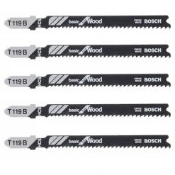 Lame De Scie Sauteuse Pour Le Bois Lame Scie Sauteuse Bosch T 119 B Basic For Wood Jeu De 5 Lames