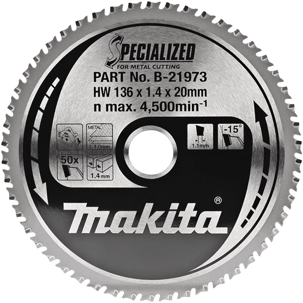 Lame De Scie Circulaire Métal ø 136 Mm Lame Scie Circulaire Métal Specialized Makita 136 X 20 Mm 50 Dents 1 Lame De Scie Circulaire Métal ø 136 Mm Lame Scie Circulaire Métal Specialized Makita 136 X 20 Mm 50 Dents