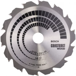 Lame De Scie Circulaire Bois ø 235 Mm Lame De Scie Circulaire Construct Wood 235 X 30/25 Mm 16 Dents Bosch 2608640636