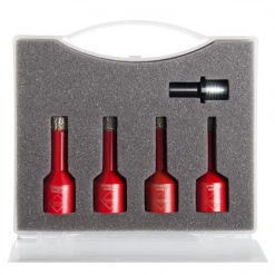 Couronnes Diamant Et Trépan Diamant 4 Trépans Ø 6, 8, 10, 12 Mm Et Adaptateur - Mini Drygres Rubi 7 Couronnes Diamant Et Trépan Diamant 4 Trépans Ø 6, 8, 10, 12 Mm Et Adaptateur - Mini Drygres Rubi -Outil de coupe Soldes Magasin rubi forets