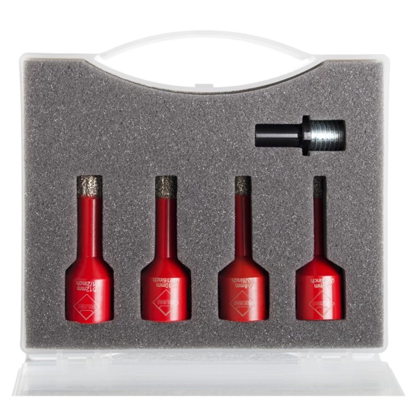 Couronnes Diamant Et Trépan Diamant 4 Trépans Ø 6, 8, 10, 12 Mm Et Adaptateur - Mini Drygres Rubi 3 Couronnes Diamant Et Trépan Diamant 4 Trépans Ø 6, 8, 10, 12 Mm Et Adaptateur - Mini Drygres Rubi – Image 3