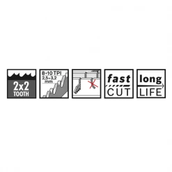 Lame De Scie Sabre Pour Le Métal Lame Scie Sabre Métal Bosch S1126CHF Heavy Metal 225x25x1,1mm Lot X5 -Outil de coupe Soldes Magasin s926chf fonctions 1