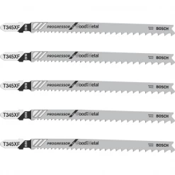 Lame De Scie Sauteuse Pour Le Bois Jeu 5 Lames Scie Sauteuse Bois Métal T 345 XF Bosch 2608634994 10 Lame De Scie Sauteuse Pour Le Bois Jeu 5 Lames Scie Sauteuse Bois Métal T 345 XF Bosch 2608634994 -Outil de coupe Soldes Magasin t345xfx5