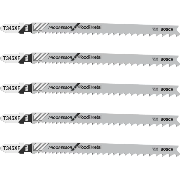 Lame De Scie Sauteuse Pour Le Bois Jeu 5 Lames Scie Sauteuse Bois Métal T 345 XF Bosch 2608634994 5 Lame De Scie Sauteuse Pour Le Bois Jeu 5 Lames Scie Sauteuse Bois Métal T 345 XF Bosch 2608634994 – Image 5