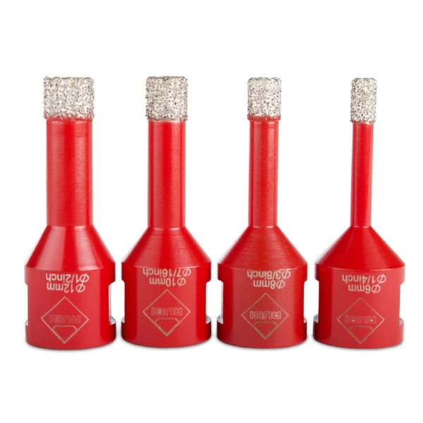 Couronnes Diamant Et Trépan Diamant 4 Trépans Ø 6, 8, 10, 12 Mm Et Adaptateur - Mini Drygres Rubi 2 Couronnes Diamant Et Trépan Diamant 4 Trépans Ø 6, 8, 10, 12 Mm Et Adaptateur - Mini Drygres Rubi – Image 2